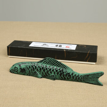 弘梅【全网低价】弘梅鲤鱼镇尺镇纸 南部铁器笔置笔搁铁文镇 文房四宝礼品把玩摆件毛笔架 弘梅【全网低价】弘梅鲤鱼镇尺镇纸 南部铁器笔置笔搁铁文镇 文房四宝礼品把玩摆件毛笔架