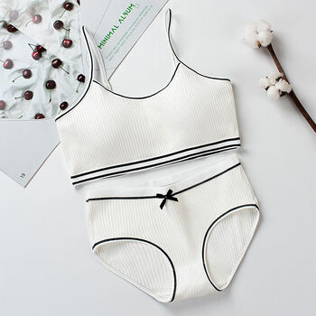 蔻诗瑶(koushiyao)内衣内裤套装纯棉质发育期文胸套装10-18岁初高