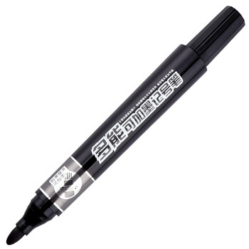 宝克（BAOKE）MP296 多能可加墨粗头记号笔物流笔大头笔 黑色 12支/盒