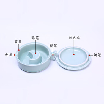 【全网低价】一得阁 墨盒多功能笔架笔搁笔洗多用墨池