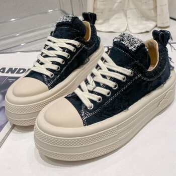 自菅高货foreshadow赵露思韩版女款帆布鞋平底鞋简约百搭白色34