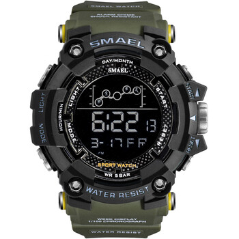瑞士品质smael斯迈尔新款大表盘运动防水电子表大屏多功能夜光手表