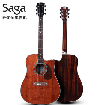 萨伽（Saga）民谣木吉他缺角圆角全单萨迦吉它jita乐器 41英寸缺角复古色 A1-D全单