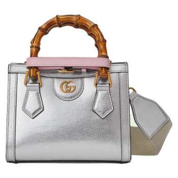 古驰guccidiana竹节迷你托特包7027321trgt8190银色70273220x16x10cm
