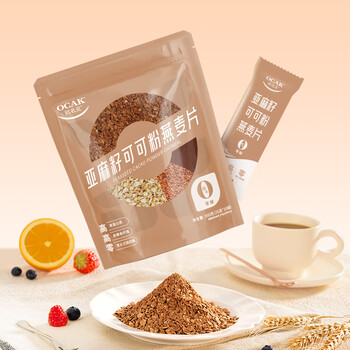 欧扎克晚餐代餐亚麻籽可可粉燕麦片 三合一营养早餐 350g