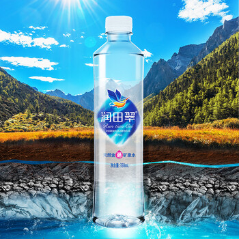 润田翠（runtian） 天然含硒矿泉水 会议办公 家庭饮用水  350ml*24瓶 整箱