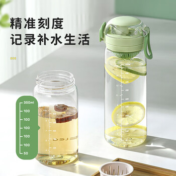 物生物水杯女士tritan塑料杯夏季大容量高颜值泡茶随手杯学生杯子水壶