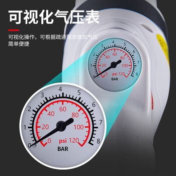 驰比不锈钢马桶疏通器一炮通下水道疏通神器厕所地漏管道堵塞专用工具