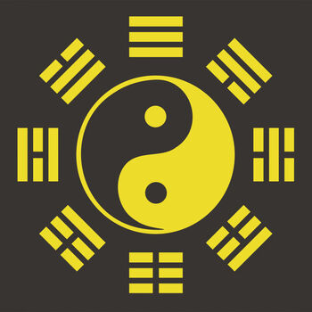 崽白汽车车贴防水防晒太极阴阳八卦图贴纸 乾坤道教个性车贴车门玻璃 