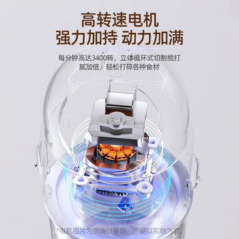 迈卡罗（Macaiiroos）迪士尼(DISNEY)联名多功能料理机高硼硅玻璃 DS-0313LLG（钢铁侠红）