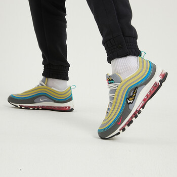 潮耐克nikeairmax97白子弹银紫软木塞男鞋运动休闲鞋dh475900144
