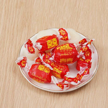 恒愎老式返砂水果糖怀旧儿时回忆传统手拧酥质糖婚庆喜糖红双喜