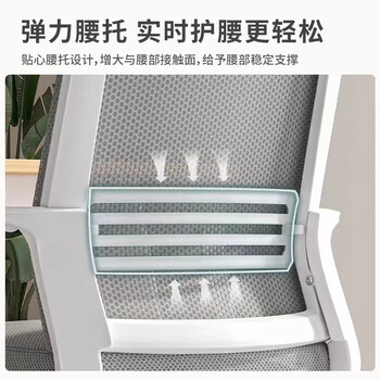 奈高（NAIGAO）椅子电脑椅办公椅会议椅家用学习椅网布弓形椅电镀架乳胶黑框白网