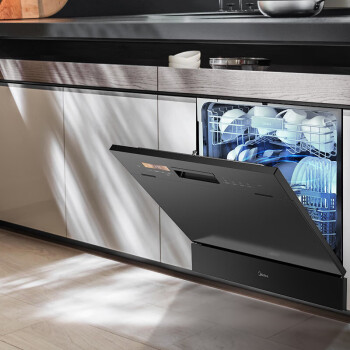 美的（Midea）10套洗碗机家用嵌入式台式 热风烘干二星级消毒刷碗机E7 智能 电器