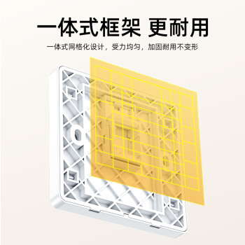 山泽六类屏蔽免打网络模块面板套装 Cat6网线插座 单口86型工程家装面板+信息模块套装 白色SZ-MBT07