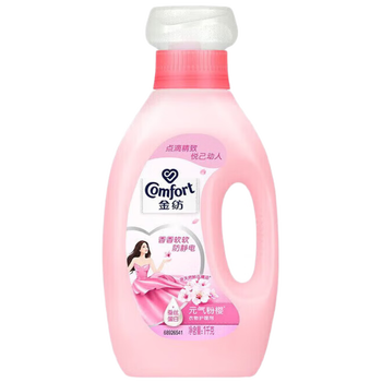 金纺衣物持久留香除螨柔顺剂 粉樱瓶装1KG+金纺柔顺剂400G*6 6.8斤装