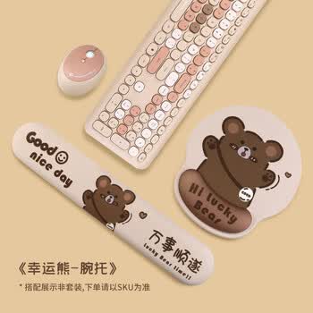 镭拓（Rantopad）TOTO 圆形硅胶腕托护腕鼠标垫  护腕手托 电脑鼠标垫护腕 卡通可爱幸运熊