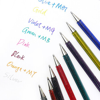 派通（Pentel ）手帐彩色啫喱笔 1.0mm高光金属色记号笔贺卡笔绘画珠光中性笔 K110绿色 单支装
