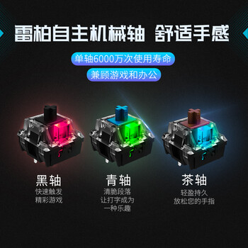 雷柏（Rapoo） V700RGB合金版 机械键盘 有线键盘 游戏键盘 108键RGB背光键盘 可编程键盘 吃鸡键盘 黑轴