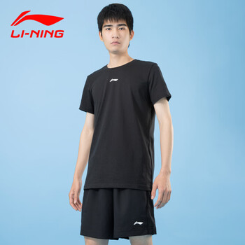李宁（LI-NING）运动套装男短袖短裤羽毛球服速干宽松比赛套装