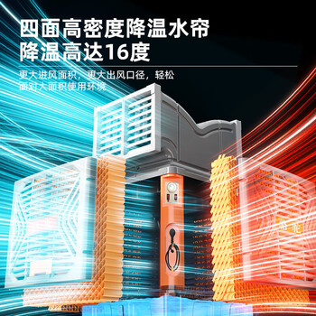 骆驼（CAMEL）工业冷风机强力制冷移动水冷空调养殖场商用环保空调制冷风扇 1面2.2kw三挡变频