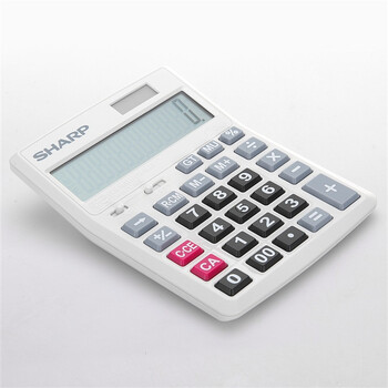 夏普（SHARP）CH-M12 WH 12位财务办公商务计算器 桌面小号台式小号办公计算器 财务商务适用