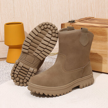 朵淑莲户外真羊毛雪地靴男士防寒靴东北皮毛一体羊毛冬季加厚保暖羊毛
