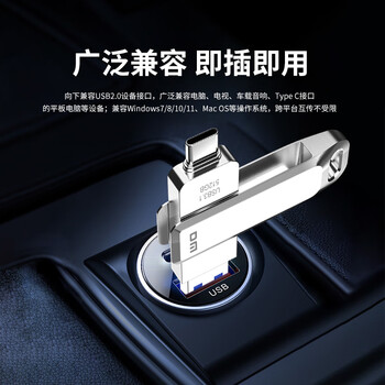 DM大迈 512GB Type-C USB3.1 手机U盘 金属PD168 双接口手机电脑两用优盘