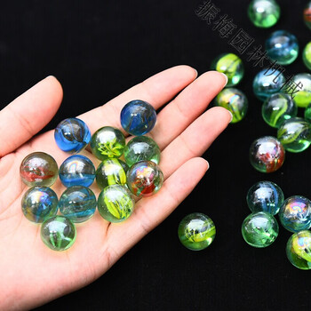 星孟汐玻璃球经典怀旧弹珠机水晶球玻璃珠弹珠小珠子玩具鱼缸装饰球sn