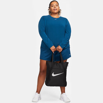 耐克NIKE男女单肩包 运动托特包拎包手提包休闲包DR7217-010黑 均码