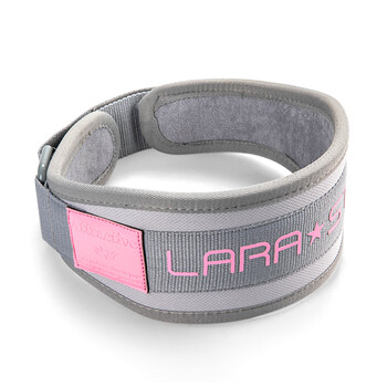 劳拉之星吸引力健身腰带女硬拉深蹲护腰带力量器械训练运动 灰色窄版L