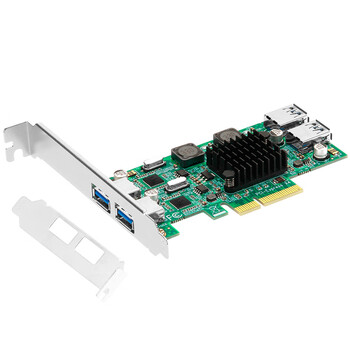 魔羯（MOGE）台式机PCIE独立通道USB3.0扩展卡USB3.2 gen1转接卡 工业相机高速传输 独享5GB带宽MC2023