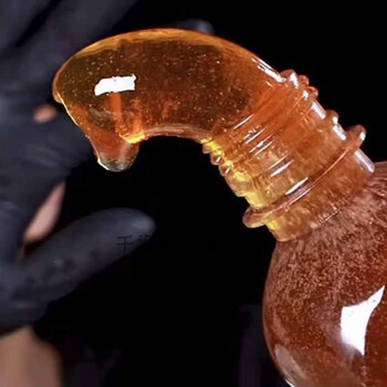 soxw网红蜂蜜膏果冻吃播asmr咀嚼食音琥珀宝石樱花糖水晶 蜂蜜膏果冻