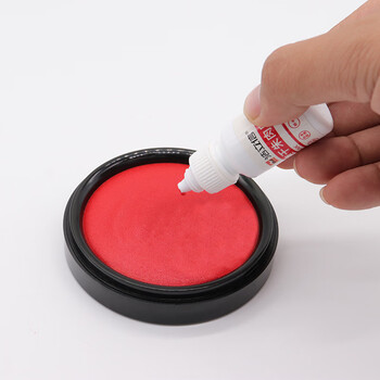 浩立信（LISON）秒速干朱肉印油 办公财务银行会计发票收据公章 红色油性印台专用补充油