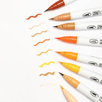 吴竹(KURETAKE)日本进口ZIG软尖笔水彩笔马克笔勾线笔24色套装RB-6000AT/24V 吴竹(KURETAKE)日本进口ZIG软尖笔水彩笔马克笔勾线笔24色套装RB-6000AT/24V