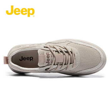 jeepspirit男鞋休闲鞋男春季透气鞋子男防滑耐磨网鞋男士网面鞋登山