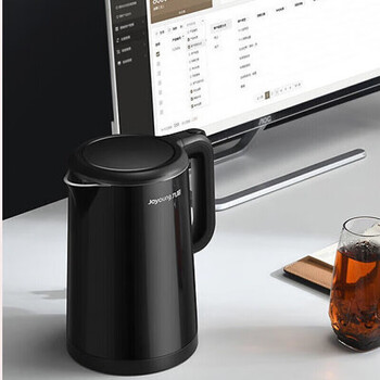 九阳（Joyoung）家用热水壶烧水壶电水壶 双层防烫304不锈钢 1.5L大容量 K15FD-W131 曜石黑