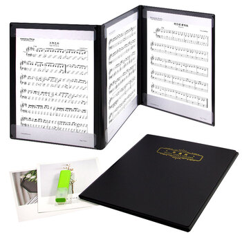 金得利 CF301 三折页乐谱夹子黑色谱夹A4演奏级用钢琴普夹册可修改不反光谱夹朗诵文件夹 金得利 CF301 三折页乐谱夹子黑色谱夹A4演奏级用钢琴普夹册可修改不反光谱夹朗诵文件夹