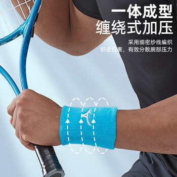 美津浓(MIZUNO)护腕男女运动健身篮球护手腕吸汗防护装备羽毛球B577浅蓝单只 美津浓(MIZUNO)护腕男女运动健身篮球护手腕吸汗防护装备羽毛球B577浅蓝单只