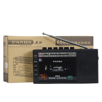 熊猫（PANDA）6503 录音机磁带便携式老人播放机U盘插卡小播放器卡带收录老年人收音家用英语学习 黑色