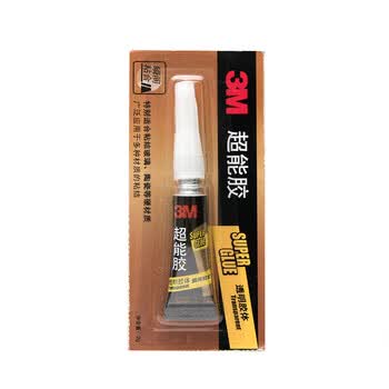 3M 胶水 透明快干胶 玻璃陶瓷木材金属塑料橡胶粘合速干胶水 AD118 4支装