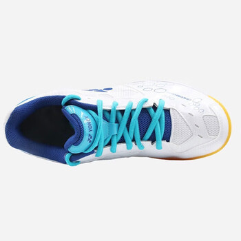 YONEX尤尼克斯羽毛球鞋yy入门级训练减震动力垫男女SHB101CR白/蓝 37码