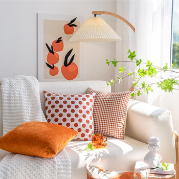 艾薇沙发抱枕套组合靠枕套靠垫靠背套不含抱枕芯45*45cm千橙3个套装 艾薇沙发抱枕套组合靠枕套靠垫靠背套不含抱枕芯45*45cm千橙3个套装