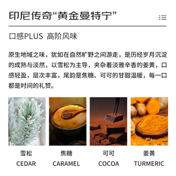 鹿家嘴印度尼西亚PWN正宗黄金曼特宁单品精品挂耳咖啡10g×10片