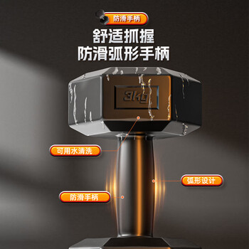 李宁（LI-NING）哑铃男女士健身家用环保器材初学者学生宿舍包胶六角小亚玲 5KG*2