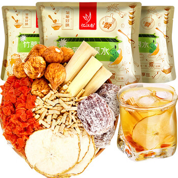 忆江南花草茶 竹蔗茅根水480g(3袋)蜜枣雪梨无花果组合广式甜汤养生茶