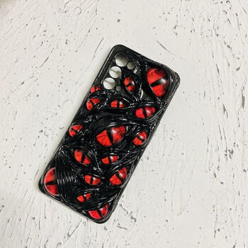 hello7重口味夜光克苏鲁神话立体眼睛手机壳恐怖恶魔之瞳13promax糖蚁