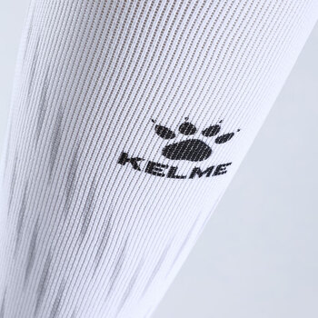 卡尔美（KELME）成人足球袜长筒加厚防滑毛巾底运动高筒袜子  白黑  L