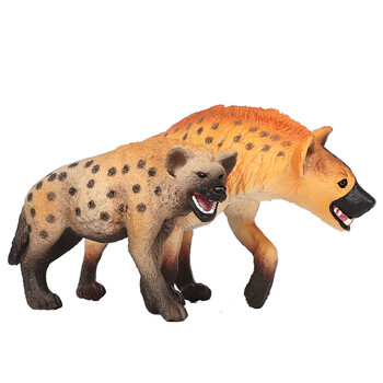 仿真野生动物户外玩具模型獴非洲鬣狗实心幼儿园儿童认知摆件礼物 2只