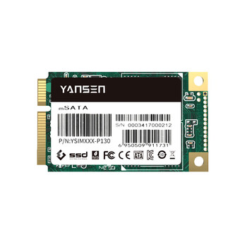 KingSpec/YANSEN足容量mSATA固态硬盘工控机广告机收银机游戏机工控专用SSD芯片等级高 工控专供mSATA 64G